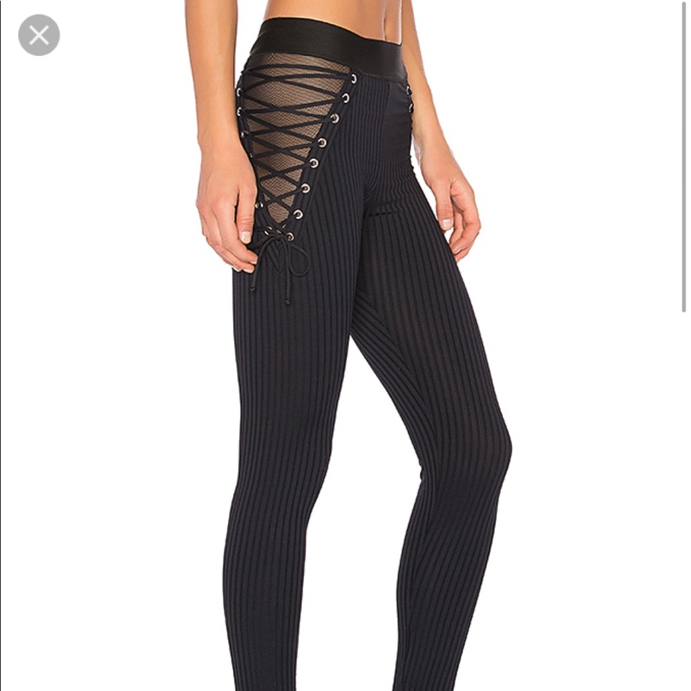 Planet Blue Fit Tied Garter Leggings- Revolve